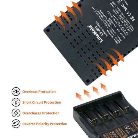 Liitokala-402 USB Battery Charger Output For A AA AAA 