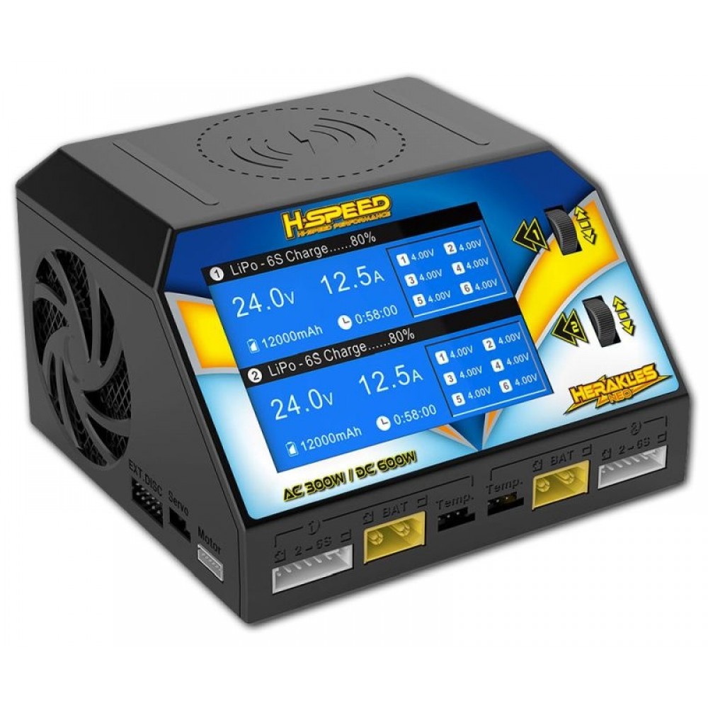 H-SPEED Herakles NEO AC/DC dual charger 300W LiPo, LiHV, LiFe, LiIon 1-6s, NiMH/NiCd 1-16s
