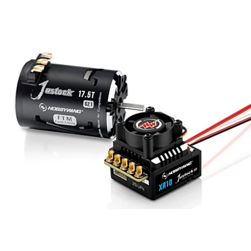 HOBBYWING 38020372 XR10 Justock G3S + 3650SD G2.1 17.5T Power System Combo