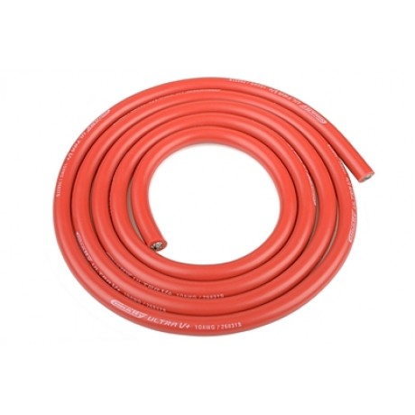 CORALLY Ultra V+ Silicone Wire - Super Flexible - Red - 10AWG (1m)