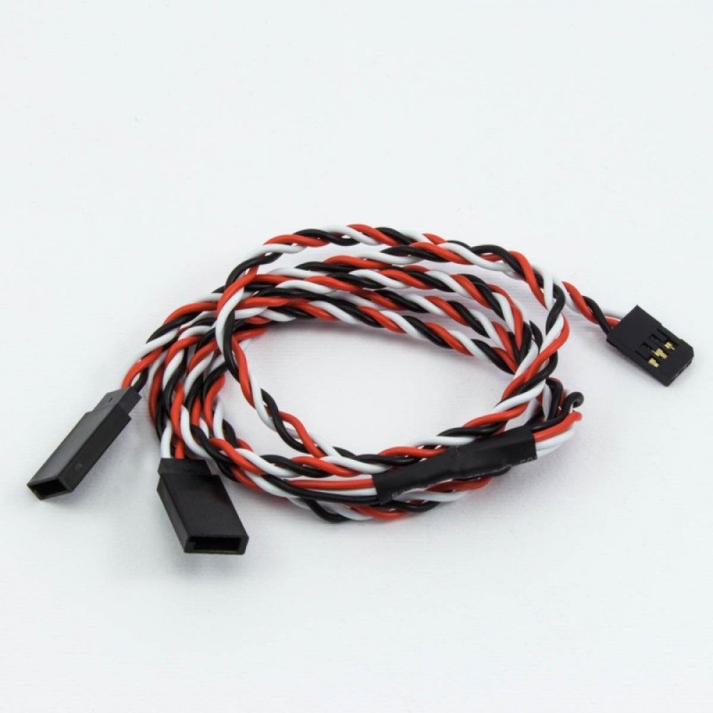 ULTIMATE FUTABA TWISTED Y-SPLITTER SERVO LEAD (60cm)