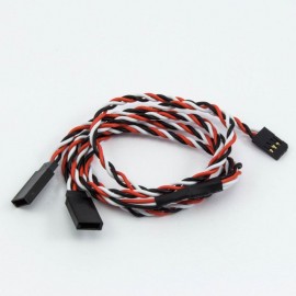 ULTIMATE FUTABA TWISTED Y-SPLITTER SERVO LEAD (60cm) 