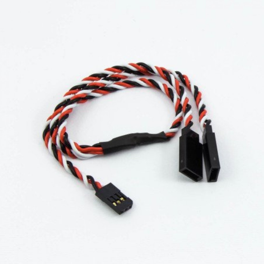 ULTIMATE FUTABA TWISTED Y-SPLITTER SERVO LEAD (30cm)