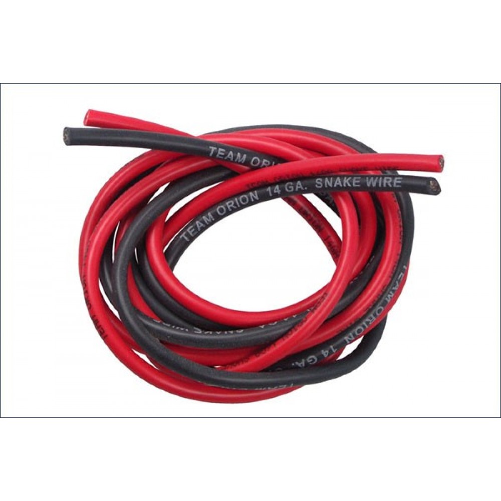 ORION SILICONE WIRE BLACK/RED 14 AWG (1M)