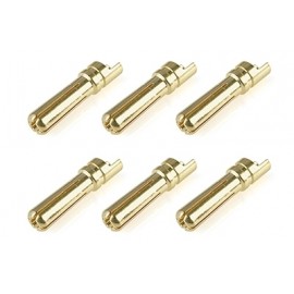 CORALLY Bullit Connector 5.0mm - Male - Solid Type - Wire Straight (6pcs)