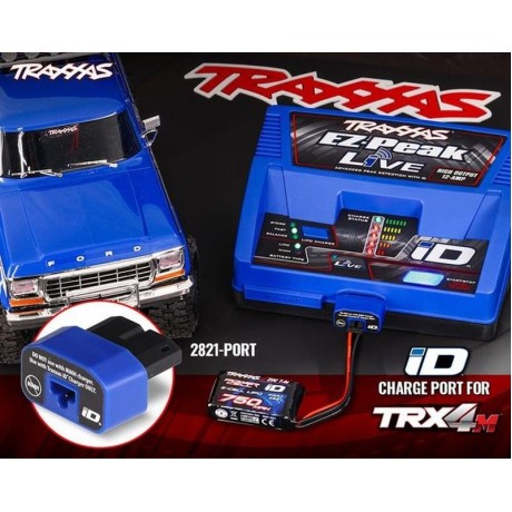 TRAXXAS 2821 ID charging adapter TRX-4M Lipo battery