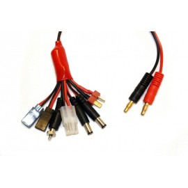 H-SPEED Universal charging cable TX, RX, glow plug, TAM, Ultra, JR, Futaba 30cm