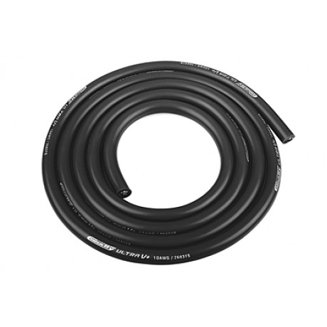 CORALLY Ultra V+ Silicone Wire - Super Flexible - Black - 10AWG (1m)