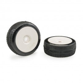 MATRIX Nova Clay Ultra Soft 1:8 Buggy Pre-glued White Wheels (2pcs)