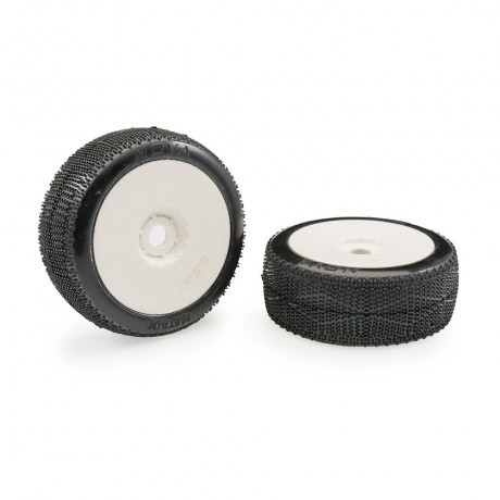 MATRIX Nova Clay Ultra Soft 1:8 Buggy Pre-glued White Wheels (2pcs)