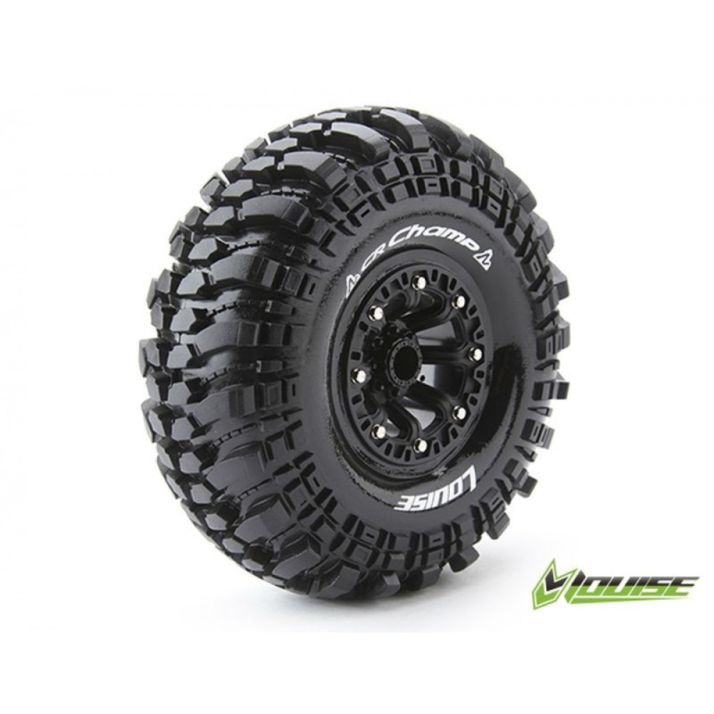 LOUISE RC 2.2" SUPERSOFT Black Wheel CRAWLER 12mm (2pcs)