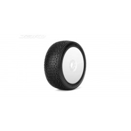 JETKO Block In Super Soft 1:8 Buggy Pre-glued White Revo Rims (2pcs)