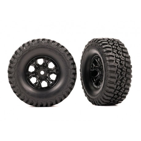 TRAXXAS 9774 BFGoodrich MT T/A KM3 tires on 1.0 rims black TRX-4M FUN24 (2pcs)