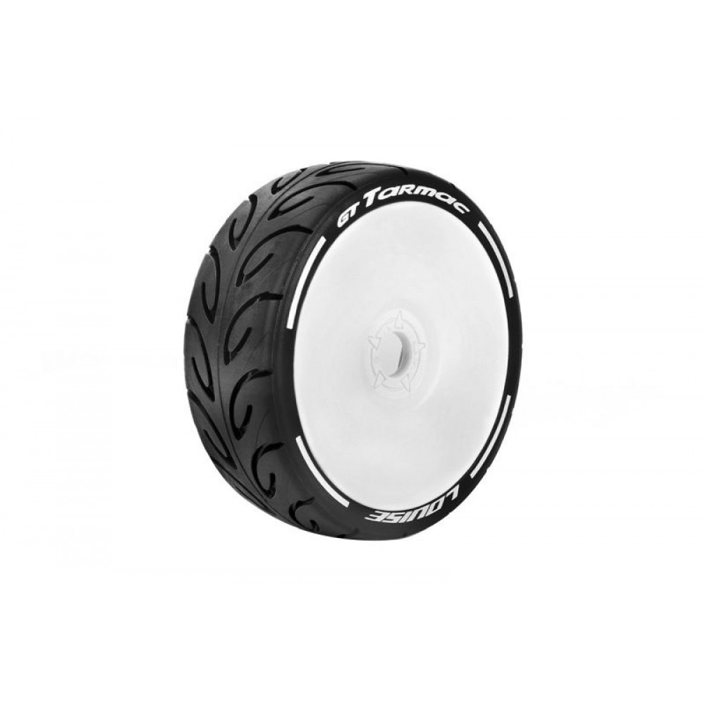 LOUISE 1/8 combustion buggy & GT-Rally *J* GT-Tarmac MFT tires supersoft on rim white 17mm (2pcs) 