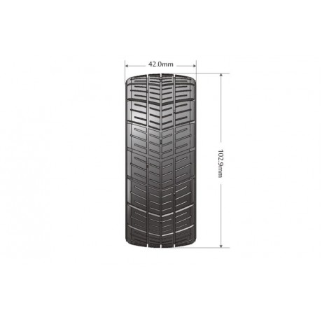 LOUISE 1/8 combustion buggy & GT-Rally *J* GT-Shiv MFT tires soft on rim white 17mm (2pcs) 