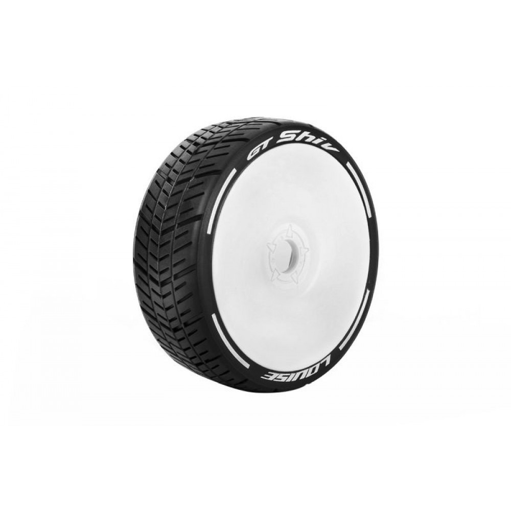 LOUISE 1/8 combustion buggy & GT-Rally *J* GT-Shiv MFT tires soft on rim white 17mm (2pcs) 