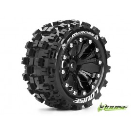 LOUISE ST-MCross soft on 2.8 rim black 12mm (1/2-Offset) 1/10 Stadium Truck - TRX 2WD vo/4WD v/h, Nitro hi (2pcs) 