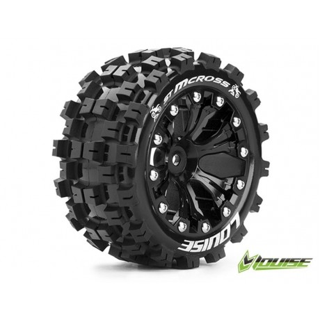 LOUISE ST-MCross soft on 2.8 rim black 12mm (1/2-Offset) 1/10 Stadium Truck - TRX 2WD vo/4WD v/h, Nitro hi (2pcs)