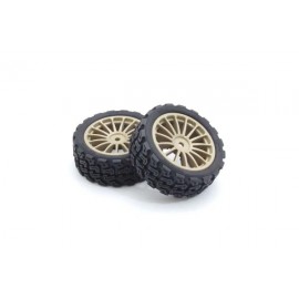 KYOSHO FATH708GM Pre-Glued Tyres Rostyle Plate 1:10 Fazer 2.0 (2pcs) 