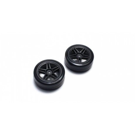 KYOSHO Drift Tire Rear (10Spoke/BK/24mm) FAT304BK (2pcs)