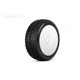 JETKO Dirt Slinger Super Soft 1:8 Buggy Pre-glued White Revo Rims (2pcs) 