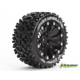 LOUISE ST-Uphill soft on 2.8 rim black 12mm (1/2-Offset) 1/10 Stadium Truck - TRX 2WD front/4WD front/rear, Nitro rear (2pcs)