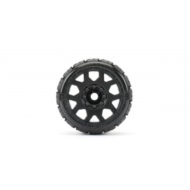 JETKO EX Tomahawk LowProfile 3.8" Belted Tyre Black Wheel MAXX (2pcs) 