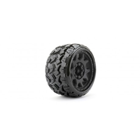 JETKO EX Tomahawk LowProfile 3.8" Belted Tyre Black Wheel MAXX (2pcs)