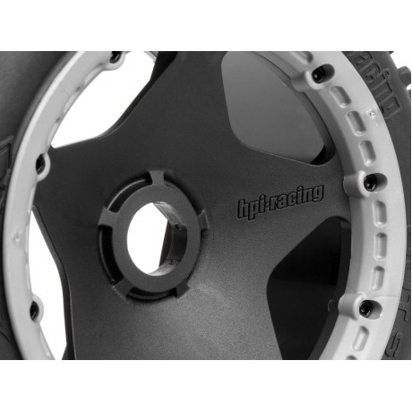 HPI DIRT ON BLACK WHEEL 1/5 BAJA (2pcs)