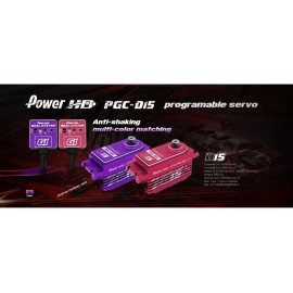 HD POWER D15 Red Low Profile Servo Reverse wire (18.0Kg/0.085S) 