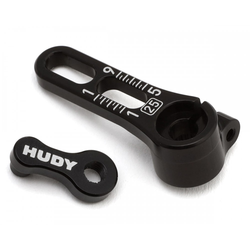 HUDY ALU ADJUSTABLE CLAMP STEERING SERVO HORN - 25T 