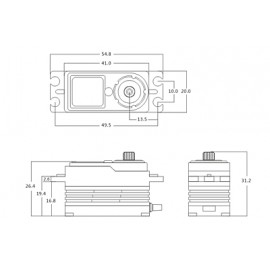 SRT BH615S SSR HV Brushless Digital Servo (0.045s/15.0kg/8.4V) 