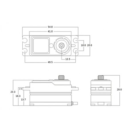 SRT BHMX2 Low Profile (0.065s/23.0kg/8.4V) Brushless Servo