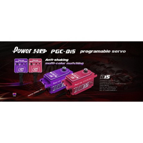 HD POWER D15 Purple Low Profile Servo Reverse wire(18.0Kg/0.085S)