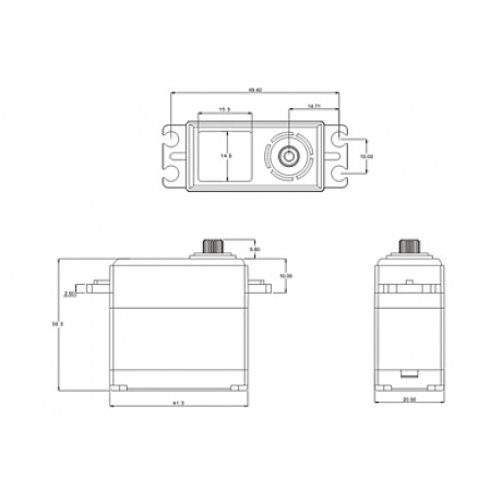 SRT CL6030 HV WP (0.11s/30.0kg/7.4V) Coreless Digital servo