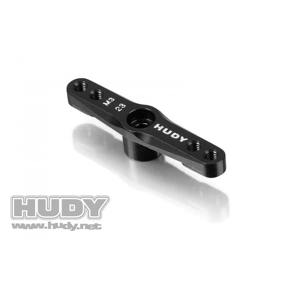 HUDY - ALU THROTTLE SERVO HORN - KO PROPO,JR,SANWA,AIRTR.- 23T (M3 THREAD) 