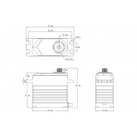 SRT BHX8 HV (0.07s/60.0kg/8.4V) Brushless Digital Servo 
