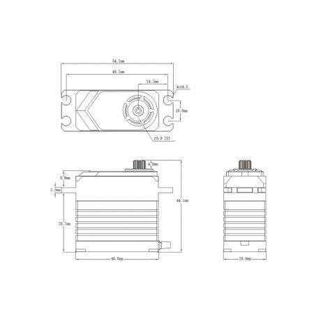 SRT BHX8 HV (0.07s/60.0kg/8.4V) Brushless Digital Servo