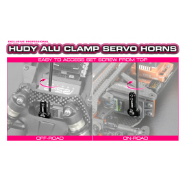 HUDY - Alu Clamp Servo Horn - KO, Sanwa - Offset - 23T  