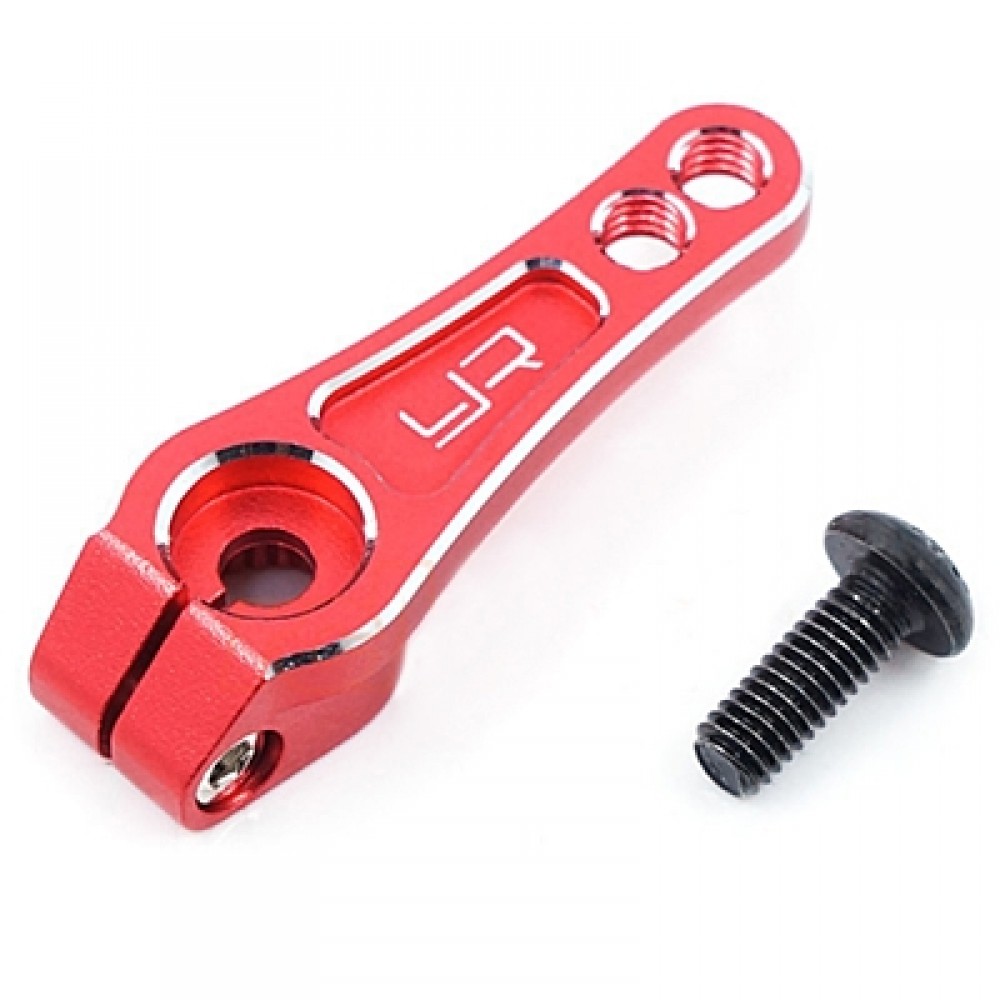 YEAH RACING Aluminum Servo Arm Horn for Futaba Savox Power HD Blue Bird 25T (Red)
