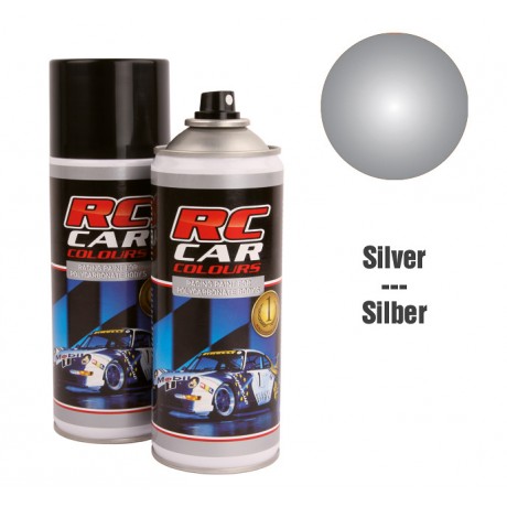 RC CAR COLOURS Lexan Spray Silver Nr 933 150ml