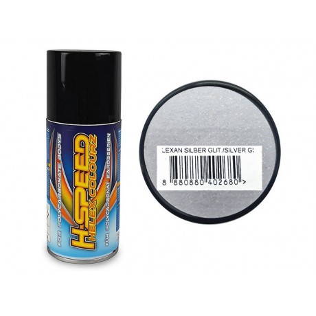 H-SPEED Lexan Spray silver glitter 150ml      