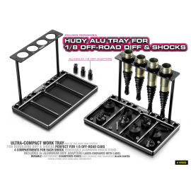 HUDY Alu Off road 1/8 Diff and Shock Tray 