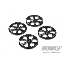 HUDY Alu Set-up Wheel for 1/10 Touring Cars (4pcs)