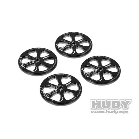 HUDY Alu Set-up Wheel for 1/10 Touring Cars (4pcs)