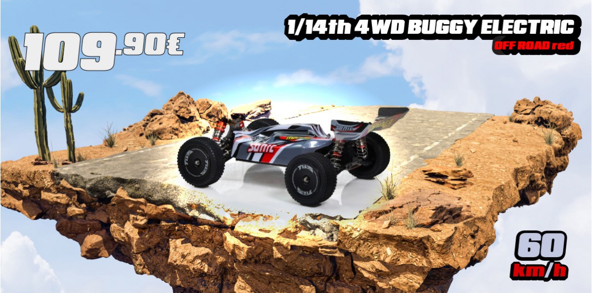 01052 SONIC 1/14th 4WD BUGGY ELECTRIC OFF ROAD RED