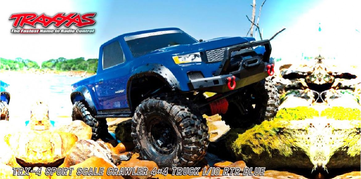 TRAXXAS TRX­4 Sport Scale Crawler 4×4 Truck 1/10 RTR Blue