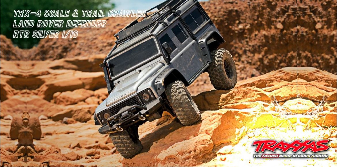TRAXXAS TRX-4 Scale & Trail Crawler Land Rover Defender RTR Silver 1/10