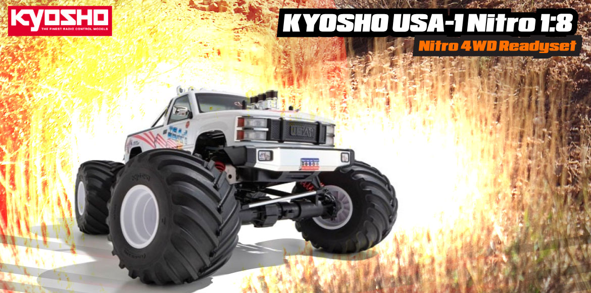 KYOSHO USA-1 Nitro 1:8 RC Nitro 4WD Readyset w/KE25SP2