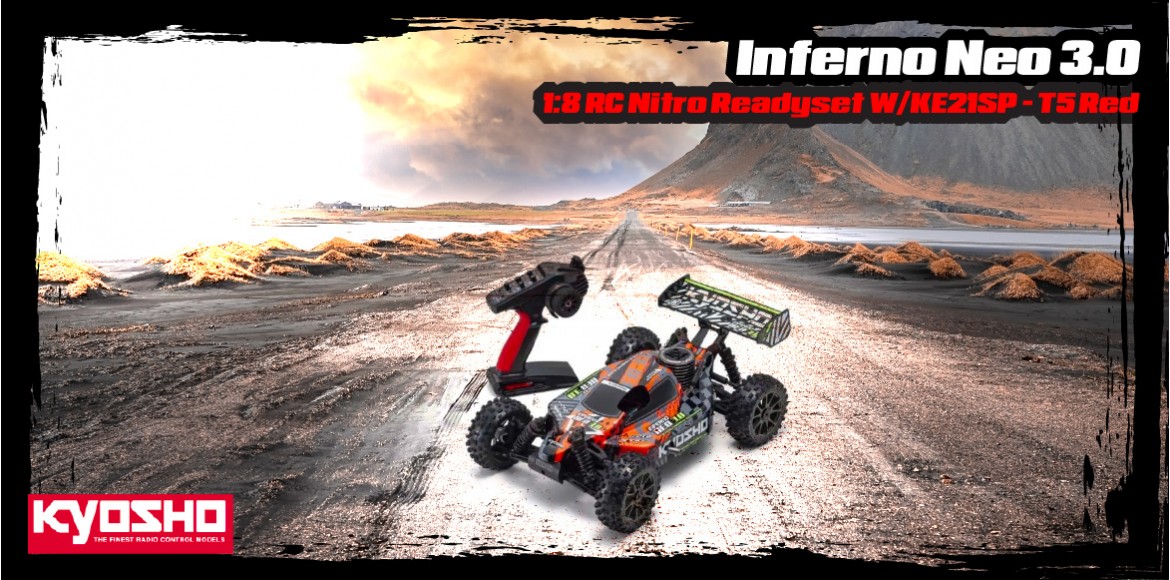 KYOSHO Inferno Neo 3.0 1:8 RC Nitro Readyset w/KE21SP - T5 Red